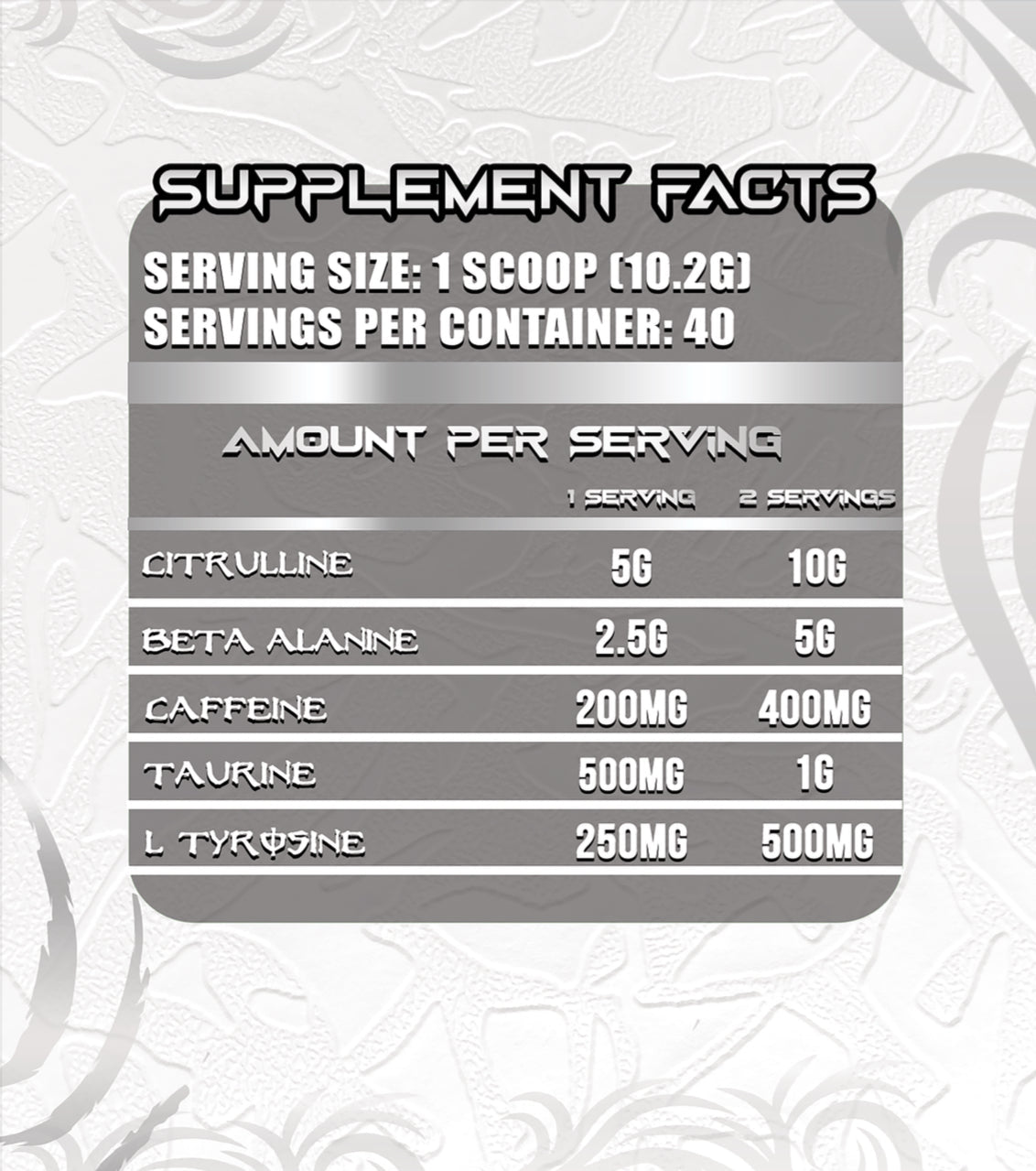 WHITE-X DARK KNIGHT PRE-WORKOUT